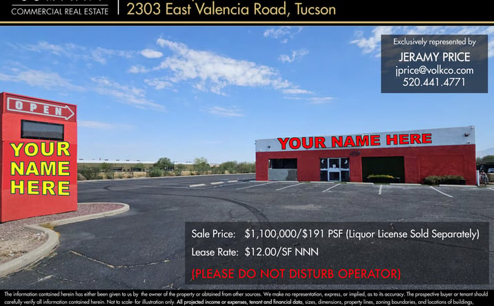 Pictures of Retail, Restaurant property located at 2303 E Valencia Rd, Tucson, AZ 85706 for lease - image #1