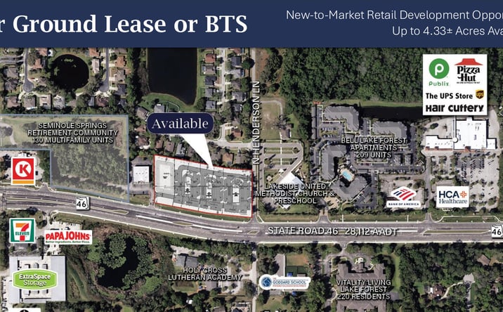 Pictures of Retail, Land property located at NEC of SR 46 & N. Henderson Ln, Sanford, FL 32771 for lease - image #1