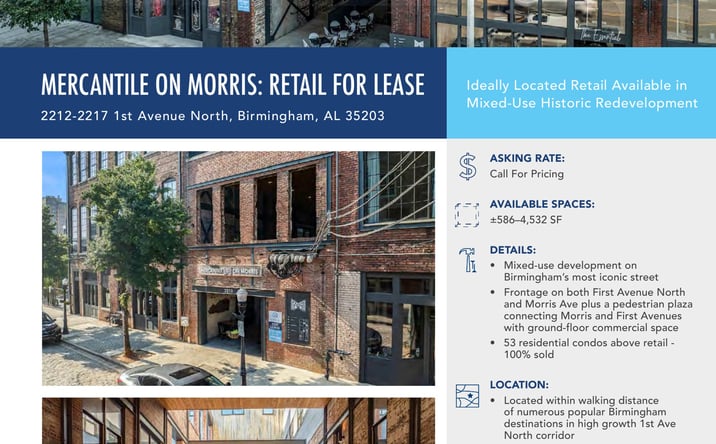 Pictures of Retail property located at 2212-2217 1st Avenue North, Birmingham, AL 35203 for lease - image #1