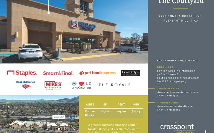 Pictures of Retail property located at 2140 Contra Costa Blvd., Pleasant Hill, CA 94523 for lease - image #1