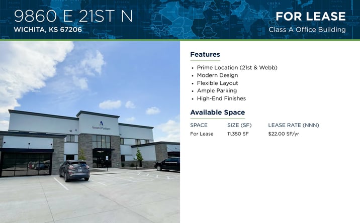 Pictures of Office property located at 9860 E 21st N, Wichita, KS 67206 for lease - image #1