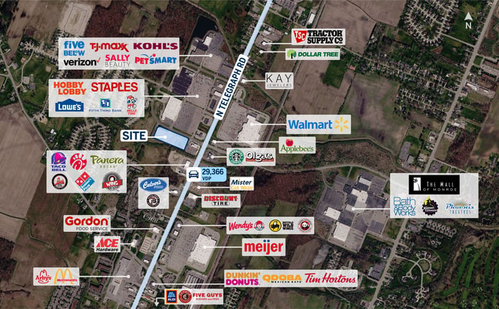 Pictures of Retail, Land property located at 1525 Mall Road, Monroe, MI 48162-8826 for lease - image #1