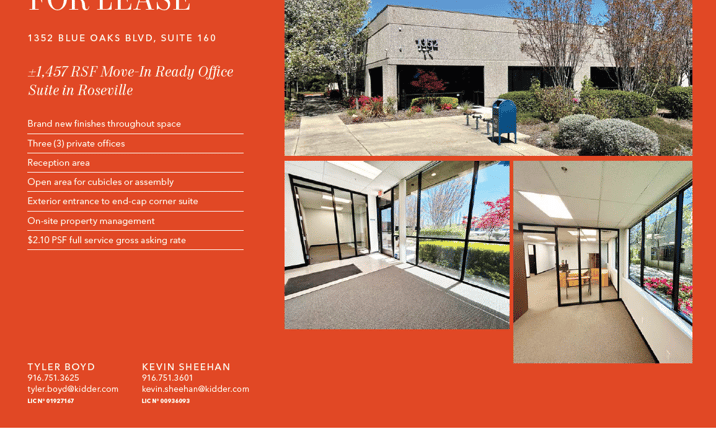 Pictures of Office property located at 1352 Blue Oaks Boulevard, Roseville, CA 95678 for lease - image #1