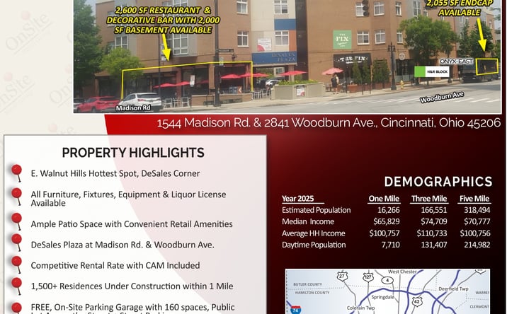 Pictures of Retail property located at 1544 Madison Rd., Cincinnati, OH 45206 for lease - image #1