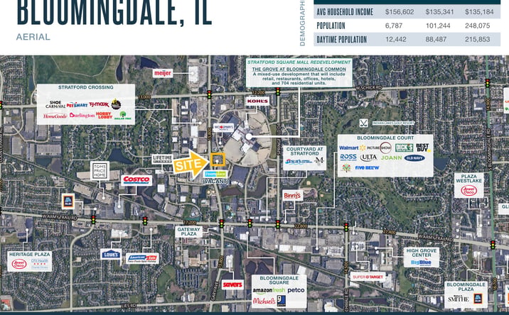 Pictures of Retail property located at 215 S Gary Ave, Bloomingdale, IL 60108 for lease - image #1