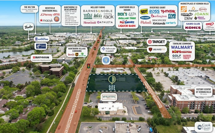 Pictures of Retail property located at 30 West Phillip Road, Vernon Hills, IL 60061 for lease - image #1