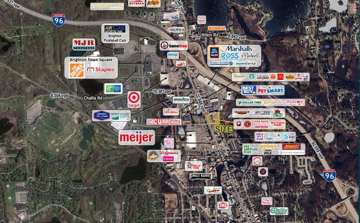 Pictures of Retail property located at 8589-8615 W. Grand River Avenue, Brighton, MI 48116 for lease - image #1