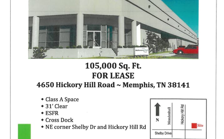 Pictures of Industrial property located at 4650 Hickory Hill Road, Memphis, TN 38141 for lease - image #1