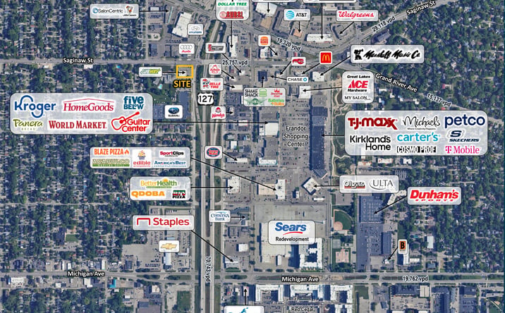 Pictures of Retail property located at 2840 E. Saginaw Street, Lansing, MI 48912 for lease - image #1
