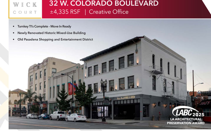 Pictures of Office property located at 32 W. Colorado Boulevard, Pasadena, CA 91105-4132 for lease - image #1