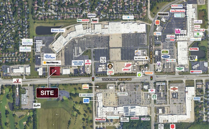 Pictures of Retail property located at 75th Street & Lemont, Woodridge, IL 60517 for lease - image #1