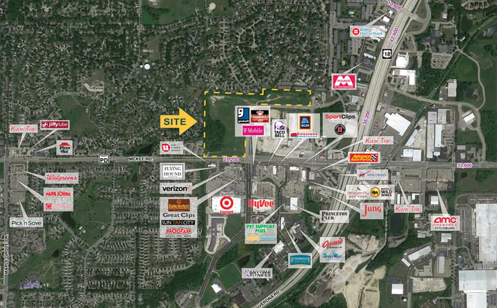 Pictures of Retail, Land property located at NWC McKee Rd & Fitchrona Rd, Fitchburg, WI 53719 for lease - image #1