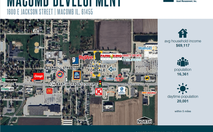 Pictures of Land property located at 1600 E Jackson St, Macomb, IL 61455 for lease - image #1