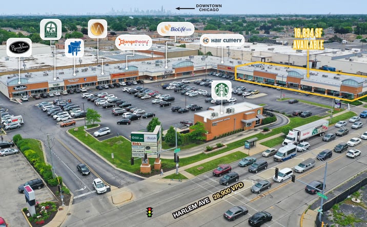 Pictures of Retail property located at 4747 N Harlem Avenue, Harwood Heights, IL 60706 for lease - image #1