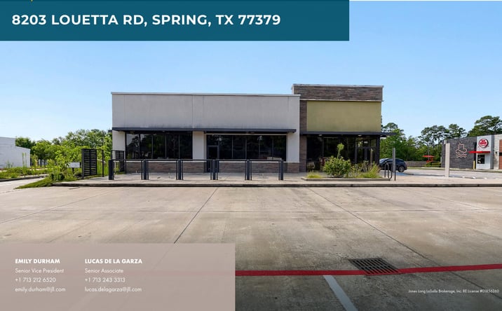 Pictures of Retail, Restaurant property located at 8203 Louetta Rd, Spring, TX 77379 for lease - image #1