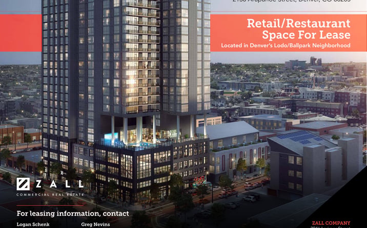 Pictures of Retail, Restaurant property located at 2130 Arapahoe Street, Denver, CO 80205 for lease - image #1