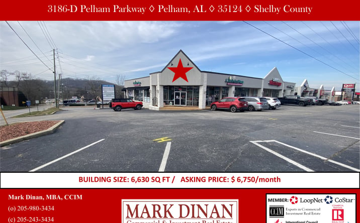 Pictures of Retail property located at 3186-D Pelham Parkway, Pelham, AL 35124 for lease - image #1