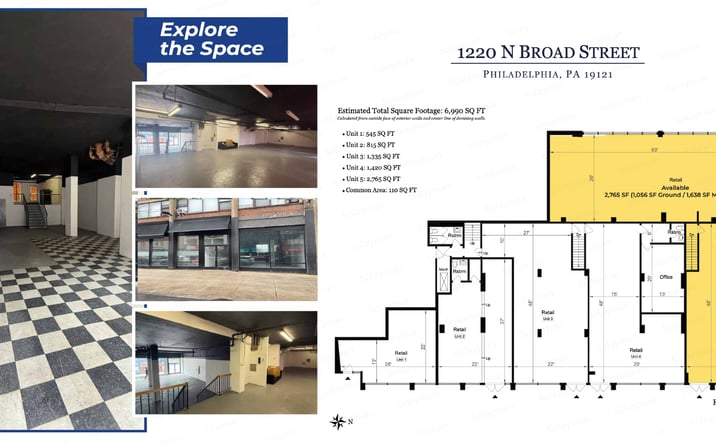 Pictures of Retail, Office, Special Purpose property located at 1220 N. Broad Street, C-7, Philadelphia, PA 19121 for lease - image #1