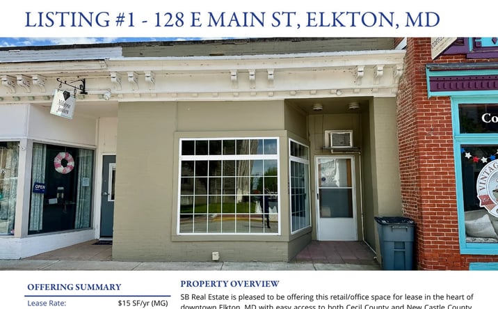 Pictures of Retail, Office property located at 128 E Main St, Elkton, MD 21921 for lease - image #1