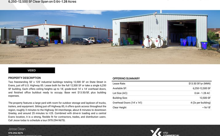 Pictures of Industrial property located at 3311-3315 State Street, Evans, CO 80620 for lease - image #1