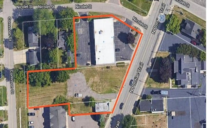 Pictures of Retail property located at 341-347 N. Pontiac Trail, Walled Lake, MI 48390 for lease - image #1