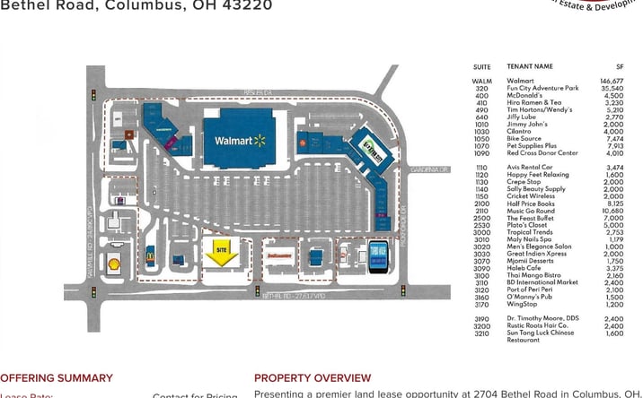 Pictures of Land property located at 2704 Bethel Road, Columbus, OH 43220 for lease - image #1
