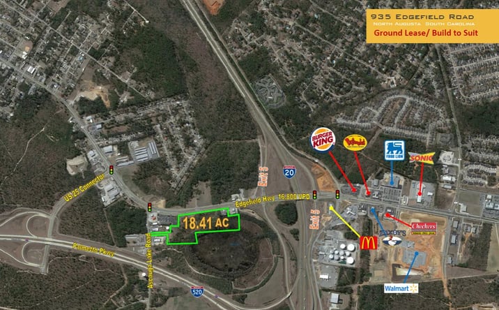 Pictures of Land property located at 935 Edgefield Rd, North Augusta, SC 29841 for lease - image #1