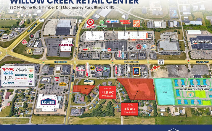 Pictures of Land property located at SEC N Alpine Rd & Kimber Dr, Machesney Park, IL 61115 for lease - image #1