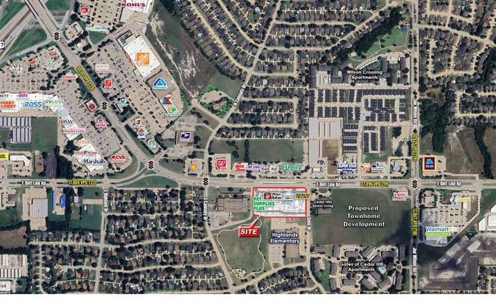 Pictures of Retail property located at SWC of Belt Line Rd & Sims Dr, Cedar Hill, TX 75104 for lease - image #1