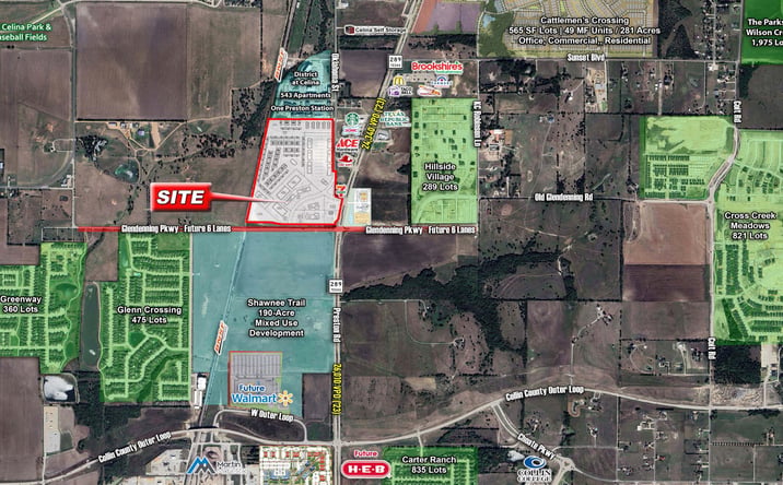 Pictures of Retail, Land property located at NWC of Preston Rd & Glendenning Pkwy, Celina, TX 75009 for lease - image #1