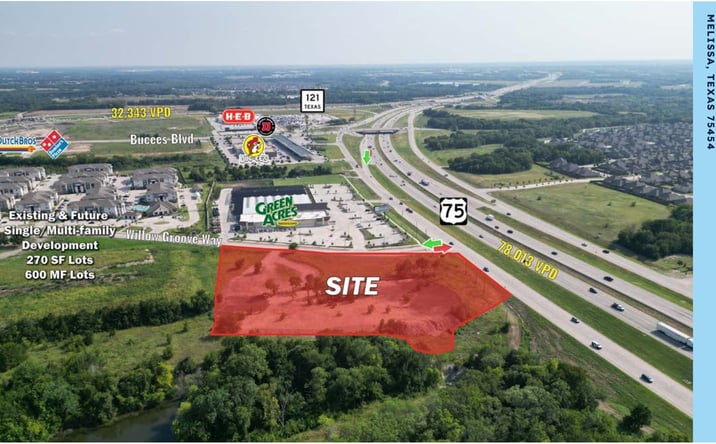 Pictures of Retail, Land property located at NEC Willow Grove Way & Hwy 75, Melissa, TX 75454 for lease - image #1