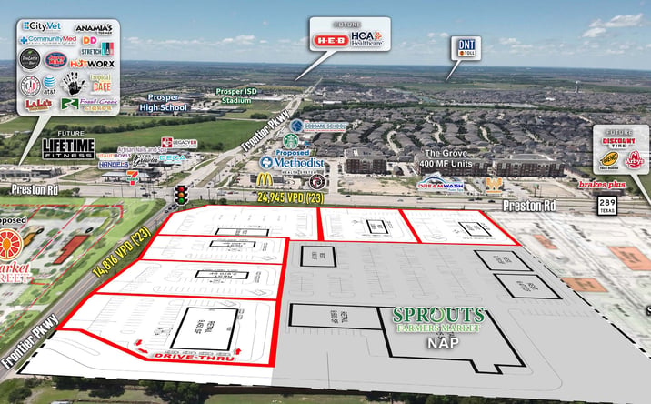Pictures of Retail, Land property located at Northeast Corner of Preston Rd & Frontier Pkwy, Celina, TX 75078-9331 for lease - image #1