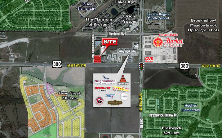 Pictures of Retail, Restaurant property located at 2111 E University Dr., Prosper, TX 75078 for lease - image #1