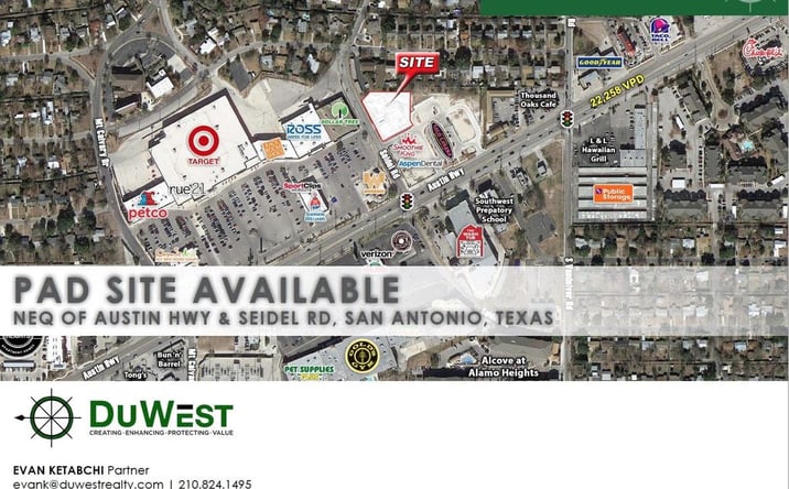 Pictures of Land, Retail property located at 6626 Seidel Rd, San Antonio, TX 78209 for lease - image #1