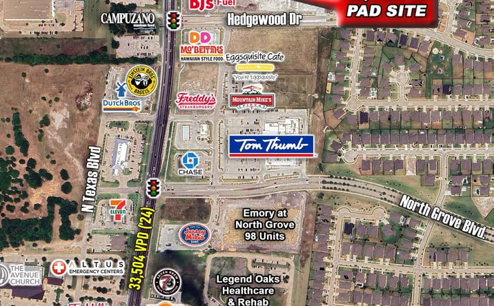 Pictures of Retail, Land property located at NEC US-77 & Hedgewood Dr, Waxahachie, TX 75165 for lease - image #1