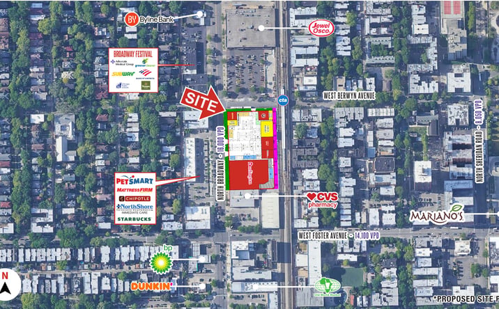 Pictures of Retail property located at SEC of Broadway & Berwyn Avenue, Chicago, IL 60640 for lease - image #1