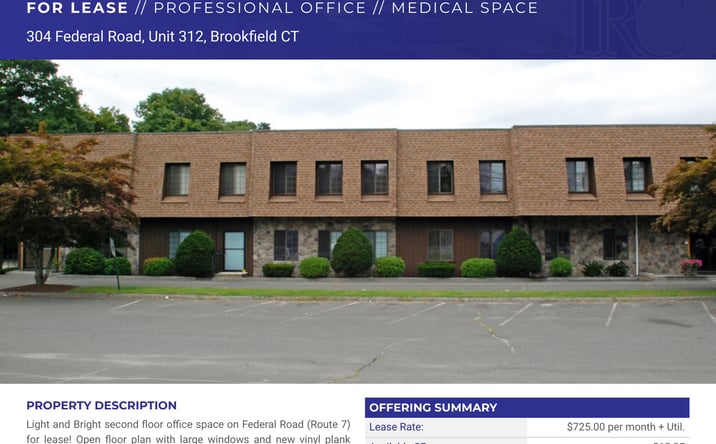 Pictures of Office property located at 304 Federal Road, Unit 312, Brookfield, CT 06804-2717 for lease - image #1