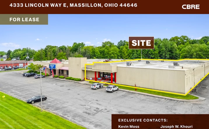 Pictures of Retail property located at 4333 Lincoln Way East, Massillon, OH 44646 for lease - image #1