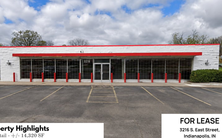 Pictures of Retail property located at 3216 S. East Street, Indianapolis, IN 46227-1116 for lease - image #1