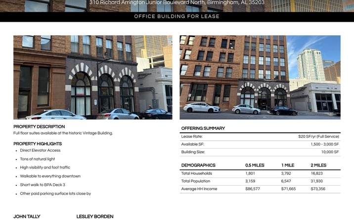 Pictures of Office property located at 310 Richard Arrington Junior Boulevard North, Birmingham, AL 35203 for lease - image #1
