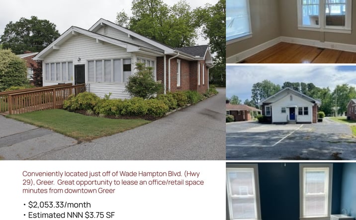 Pictures of Office, Retail property located at 916 W. Poinsett Street, Greer, SC 29650 for lease - image #1