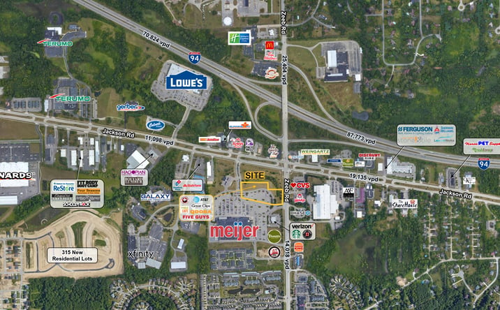 Pictures of Retail property located at 5609 Jackson Road, Ann Arbor, MI 48103 for lease - image #1