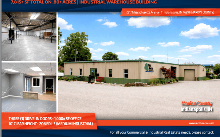 Pictures of Industrial property located at 2718 Massachusetts Avenue, Indianapolis, IN 46218 for lease - image #1