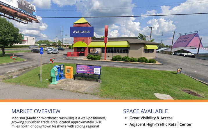 Pictures of Retail, Restaurant property located at 1847 Gallatin Pike N, Madison, TN 37115 for lease - image #1