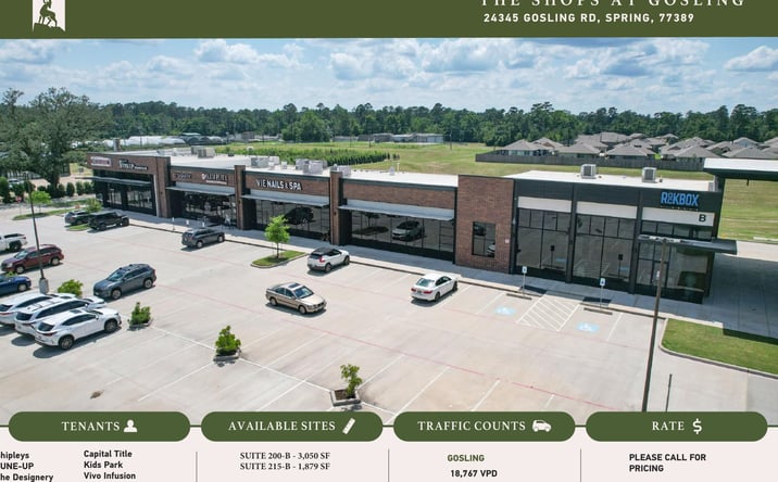 Pictures of Retail property located at 24345 Gosling Rd, Spring, TX 77389 for lease - image #1