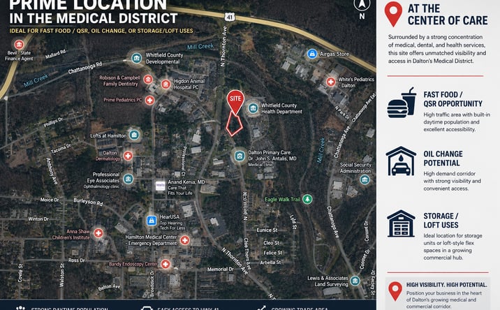 Pictures of Retail, Land, Restaurant property located at North Thornton Avenue, Dalton, GA 30720 for lease - image #1