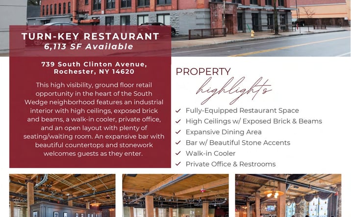 Pictures of Retail property located at 739 South Clinton Avenue, Rochester, NY 14620 for lease - image #1