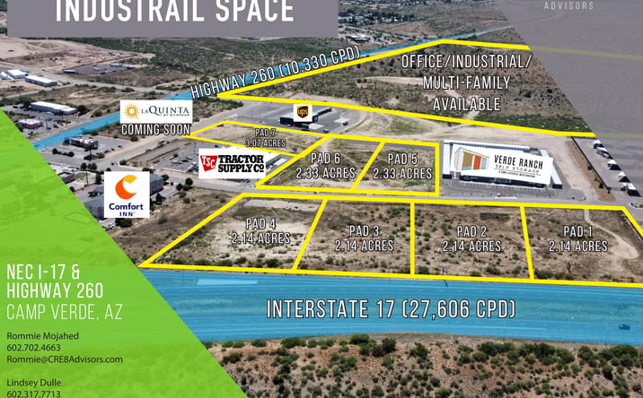 Pictures of Retail, Office, Industrial, Land property located at NEC I-17 & Highway 260, Camp Verde, AZ 85541 for lease - image #1