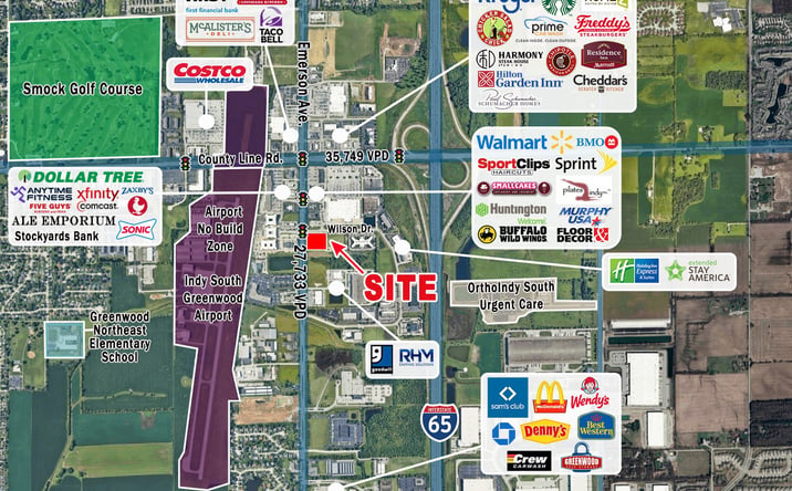 Pictures of Retail property located at 795 N. Emerson Ave., Greenwood, IN 46143 for lease - image #1