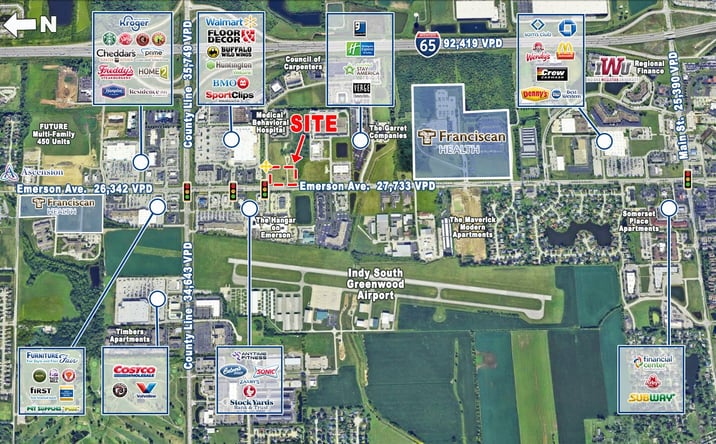 Pictures of Retail property located at 795 N. Emerson Ave., Greenwood, IN 46143 for lease - image #1